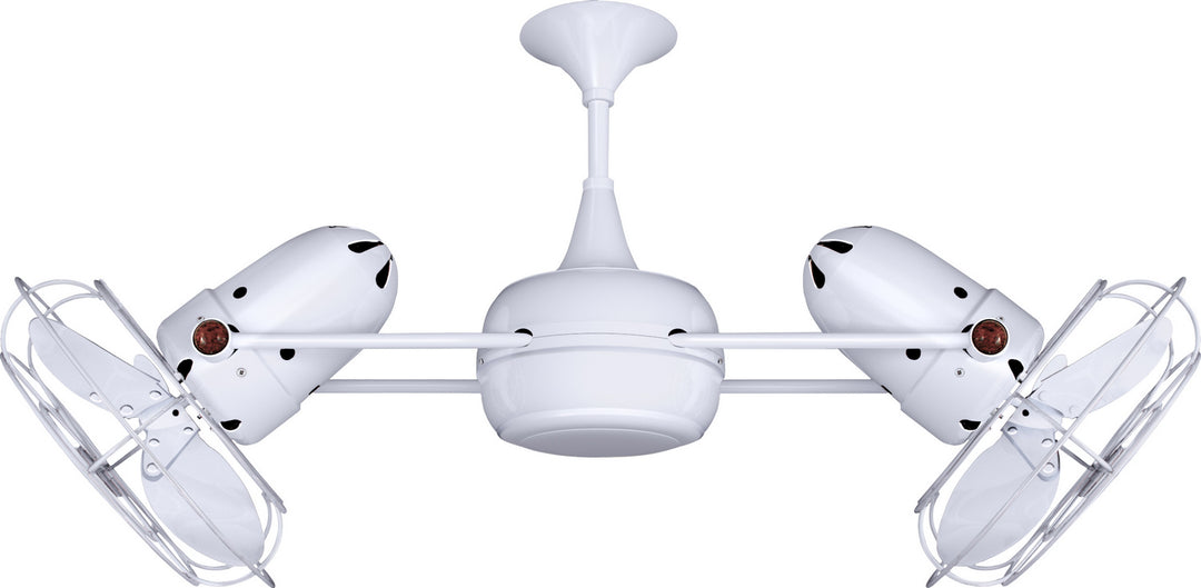 Matthews Fan Company Duplo-Dinamico DD-WH-MTL Ceiling Fan 13 - Gloss White, White/