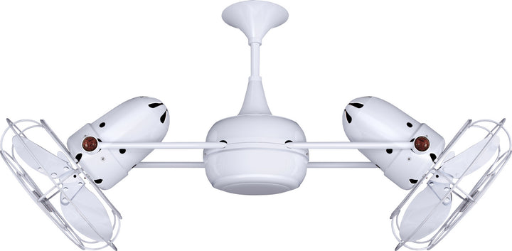 Matthews Fan Company Duplo-Dinamico DD-WH-MTL Ceiling Fan 13 - Gloss White, White/