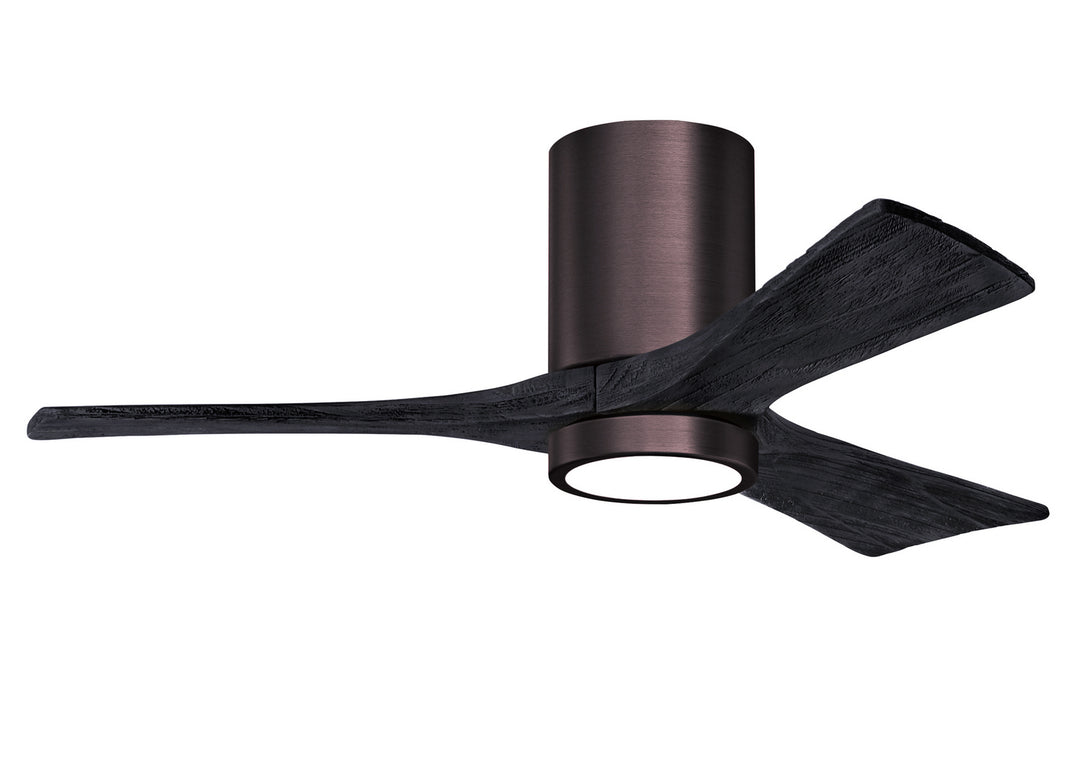 Matthews Fan Company Irene IR3HLK-BB-BK-42 Ceiling Fan - Walnut Tone, Matte Black/