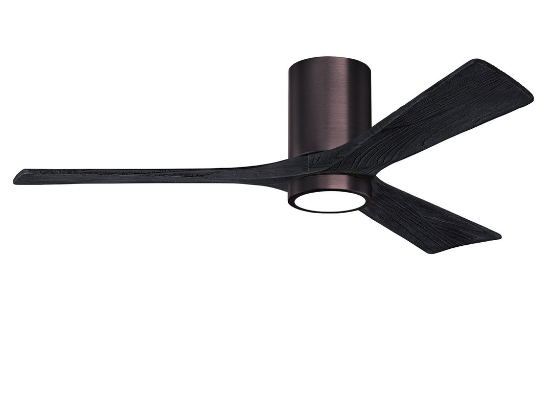 Matthews Fan Company Irene IR3HLK-BB-BK-52 Ceiling Fan - Brushed Bronze, Matte Black/