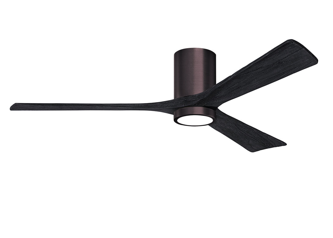 Matthews Fan Company Irene IR3HLK-BB-BK-60 Ceiling Fan - Brushed Bronze, Matte Black/