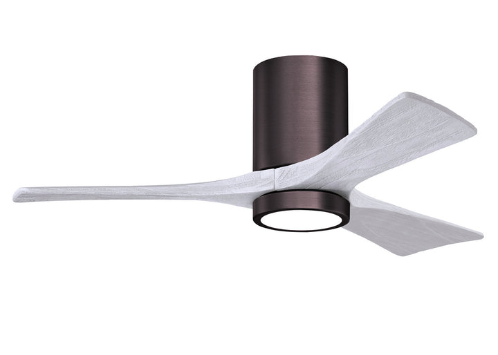 Matthews Fan Company Irene IR3HLK-BB-MWH-42 Ceiling Fan - Brushed Bronze, Matte White/