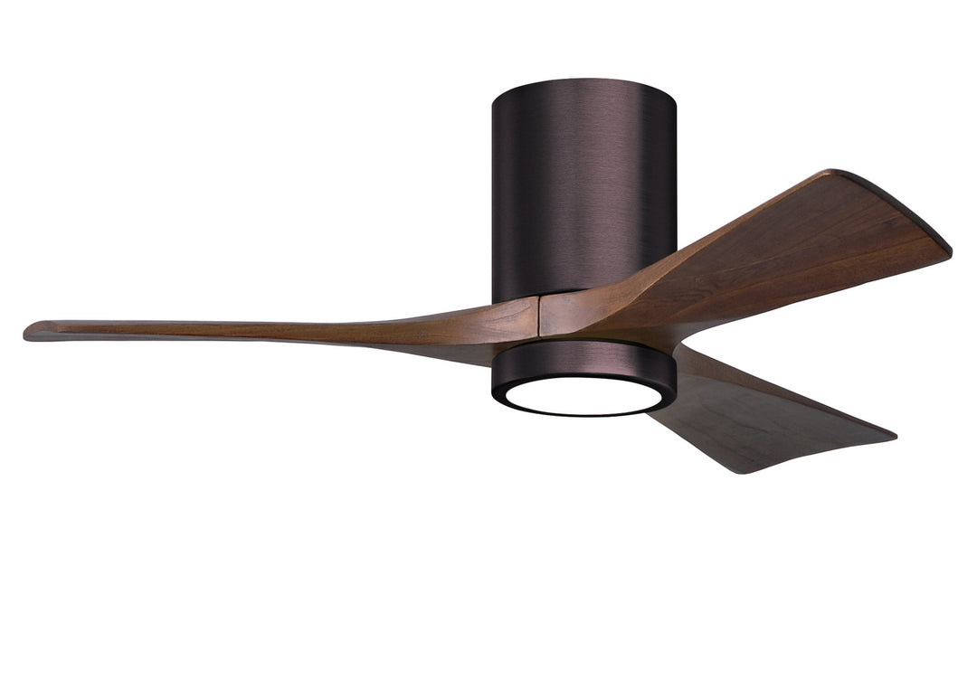 Matthews Fan Company Irene IR3HLK-BB-WA-42 Ceiling Fan - Brushed Bronze, Walnut Tone/