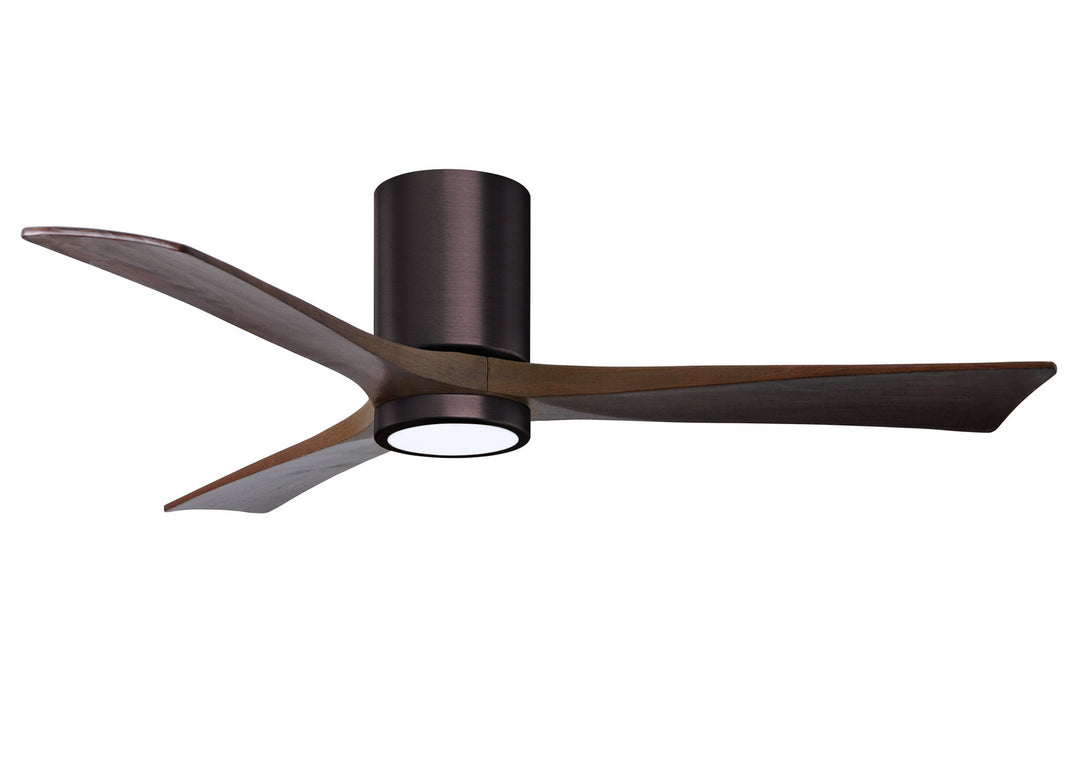 Matthews Fan Company Irene IR3HLK-BB-WA-52 Ceiling Fan - Brushed Bronze, Walnut Tone/