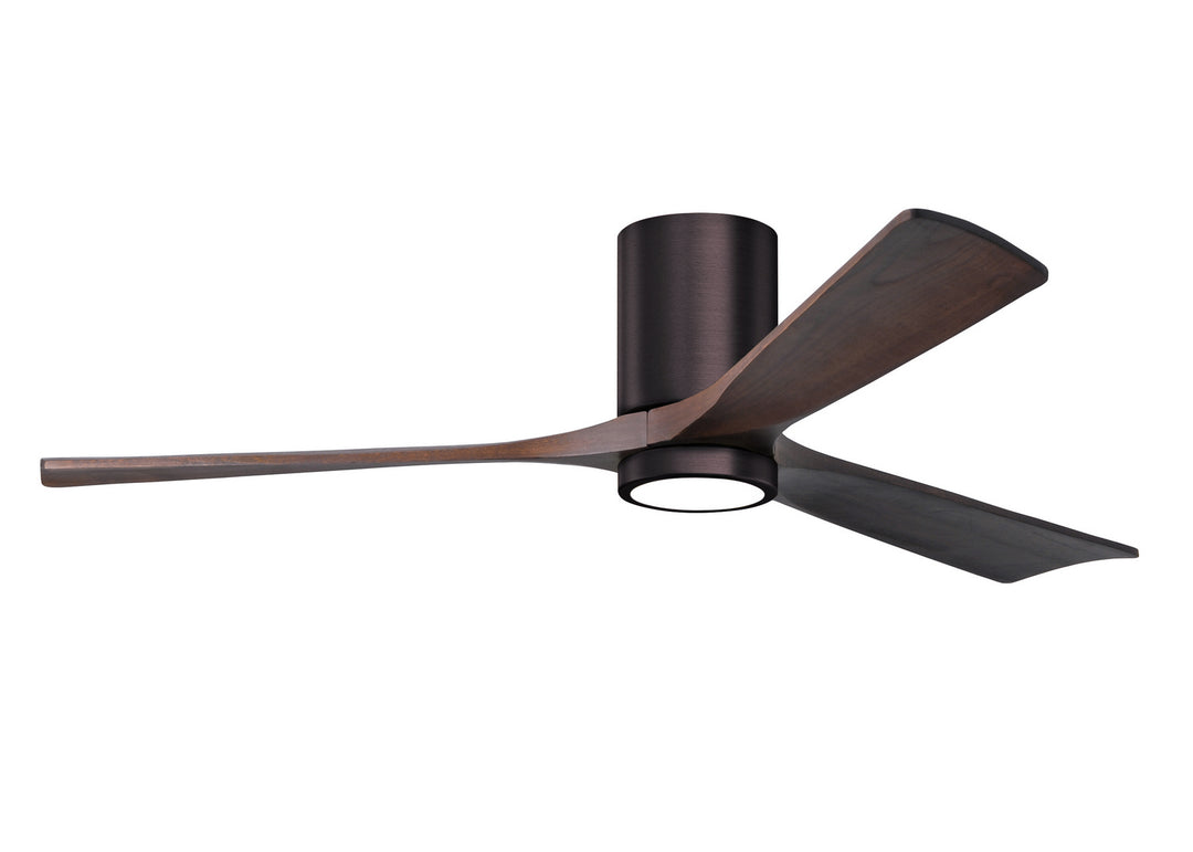 Matthews Fan Company Irene IR3HLK-BB-WA-60 Ceiling Fan - Brushed Bronze, Walnut Tone/