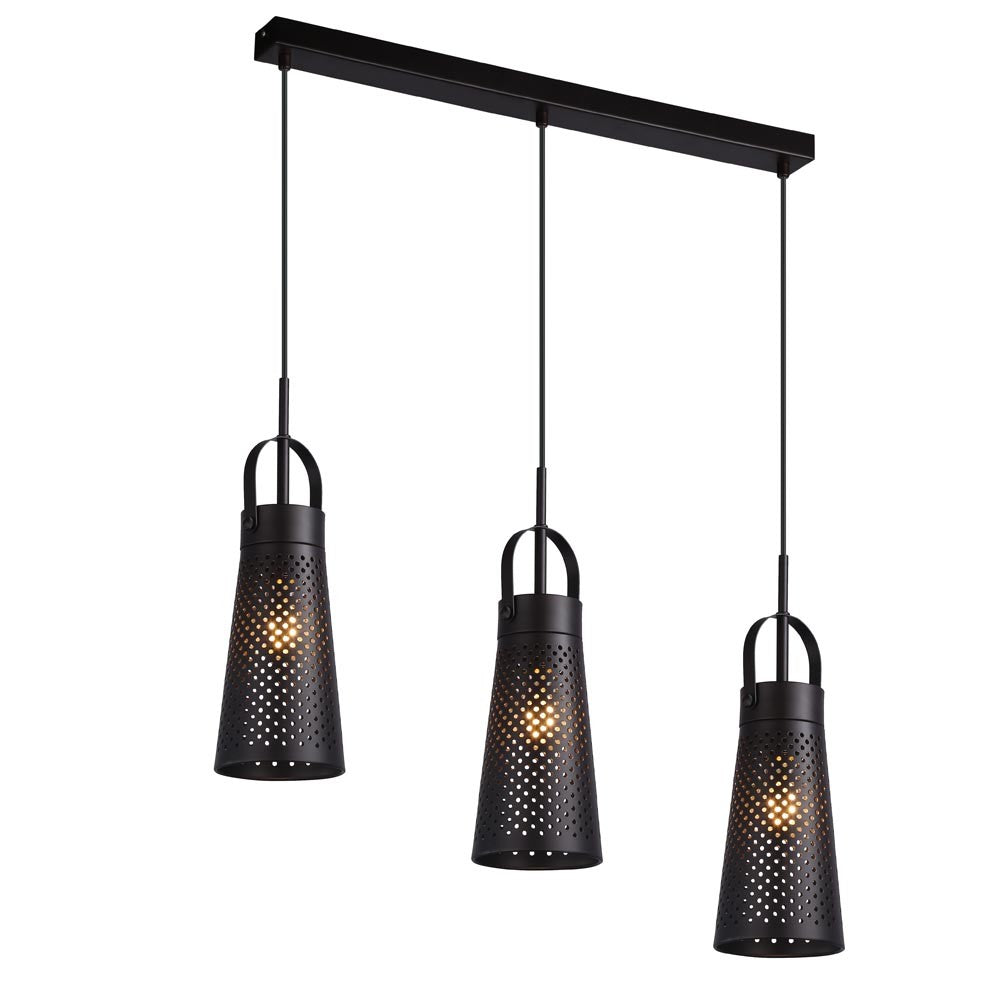 Maxilite Hana MX 2615B3-07 Pendant Light - Black