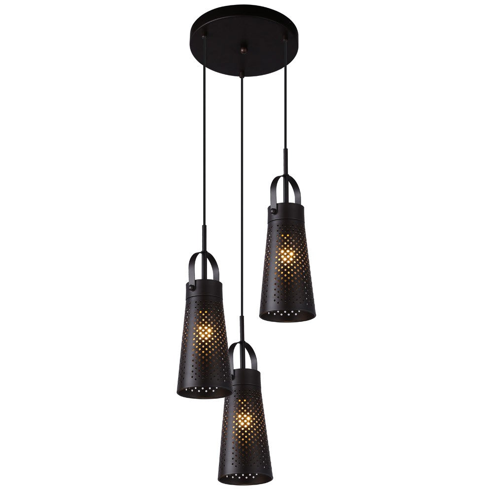 Maxilite Hana MX 2615C3-07 Pendant Light - Black