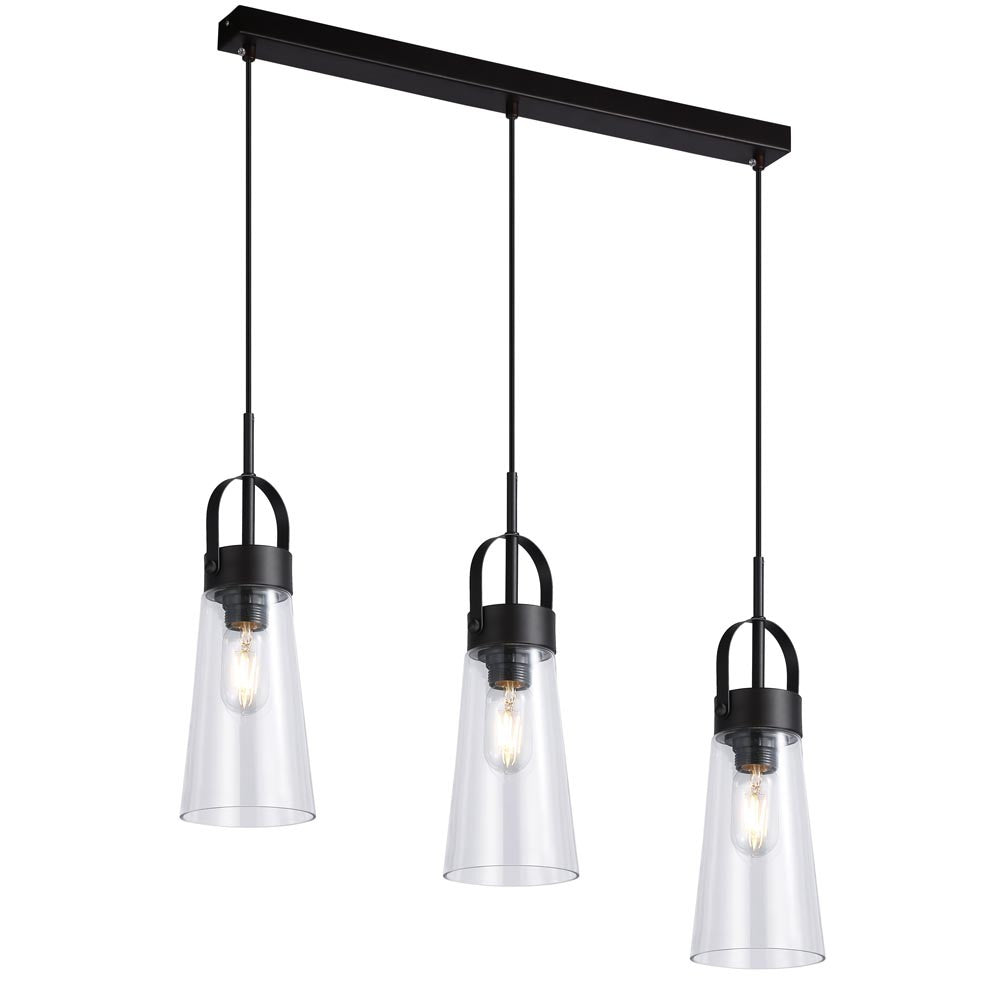 Maxilite Hilo MX 2616B3-07 Pendant Light - Black