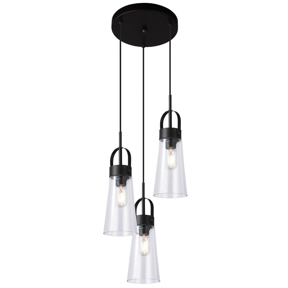 Maxilite Hilo MX 2616C3-07 Pendant Light - Black