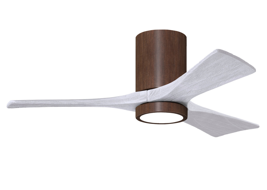 Matthews Fan Company Irene IR3HLK-WN-MWH-42 Ceiling Fan - Walnut Tone, Matte White/