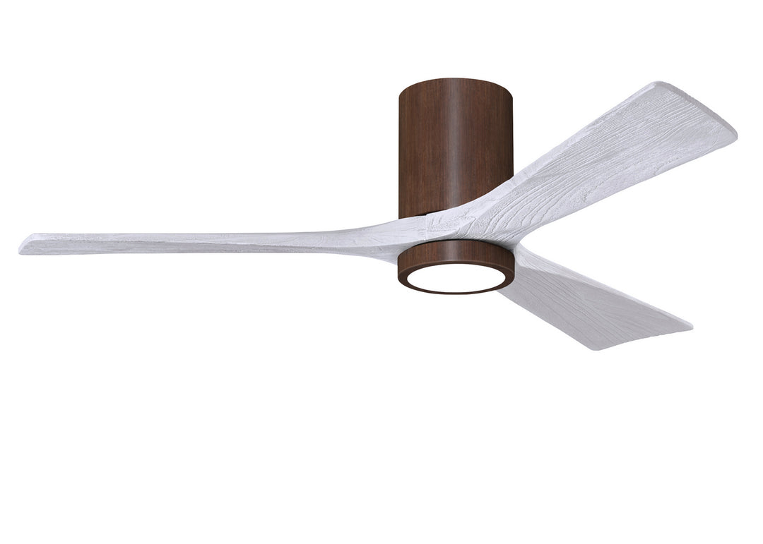 Matthews Fan Company Irene IR3HLK-WN-MWH-52 Ceiling Fan - Walnut Tone, Matte White/