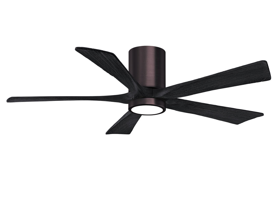 Matthews Fan Company Irene IR5HLK-BB-BK-52 Ceiling Fan - Brushed Bronze, Matte Black/