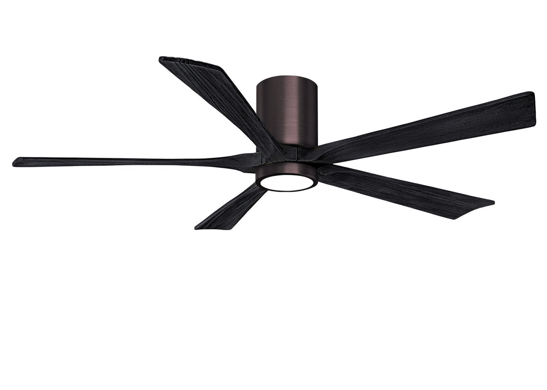 Matthews Fan Company Irene IR5HLK-BB-BK-60 Ceiling Fan - Brushed Bronze, Matte Black/