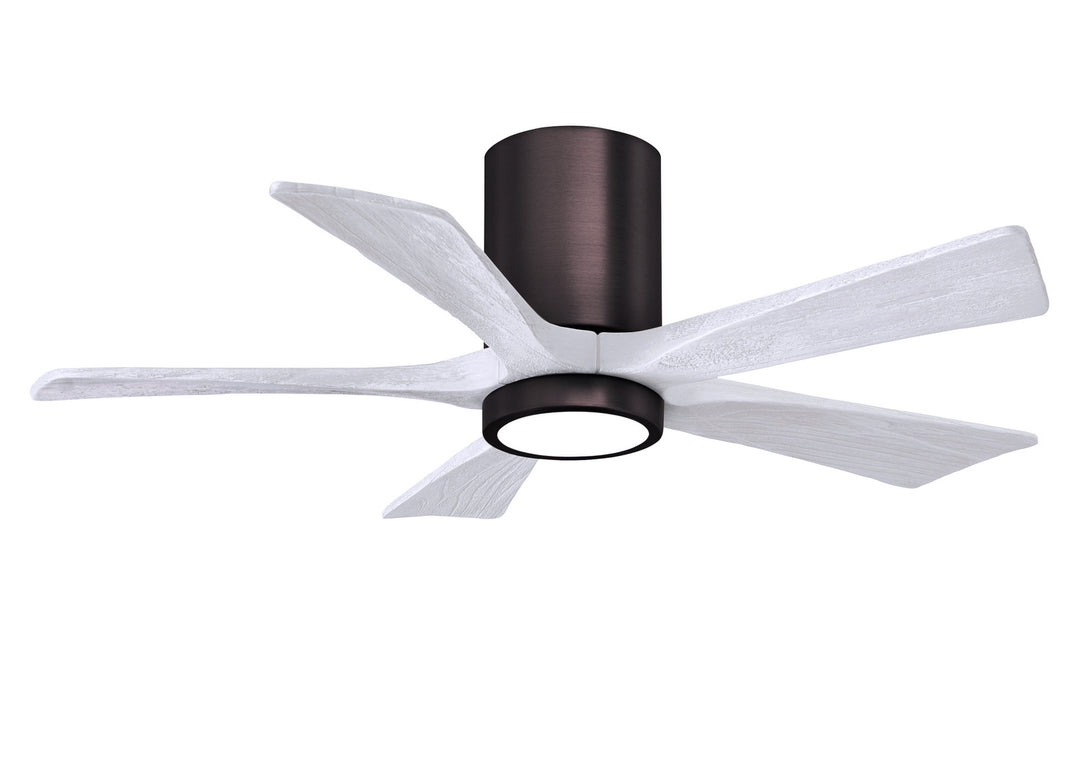 Matthews Fan Company Irene IR5HLK-BB-MWH-42 Ceiling Fan - Brushed Bronze, Matte White/