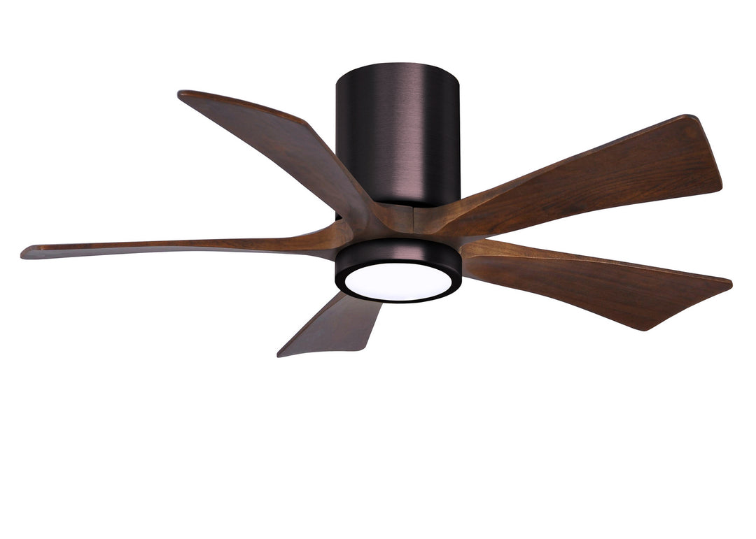 Matthews Fan Company Irene IR5HLK-BB-WA-42 Ceiling Fan - Brushed Bronze, Walnut Tone/