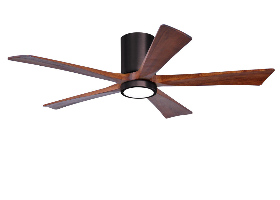 Matthews Fan Company Irene IR5HLK-BB-WA-52 Ceiling Fan - Brushed Bronze, Walnut Tone/