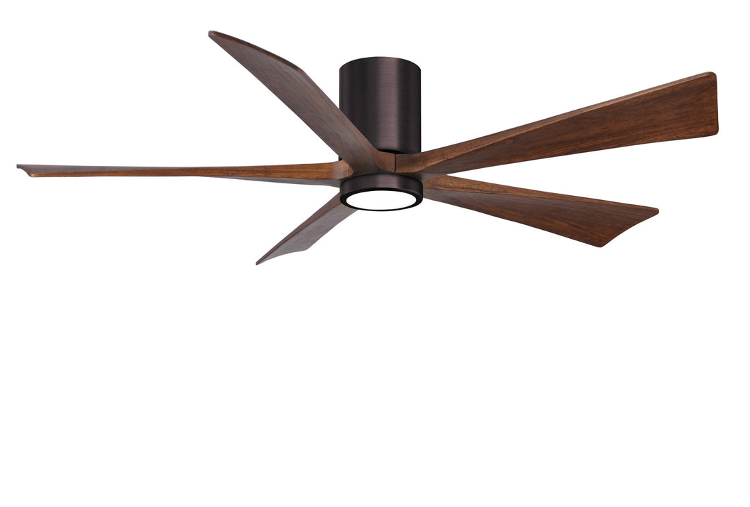 Matthews Fan Company Irene IR5HLK-BB-WA-60 Ceiling Fan - Brushed Bronze, Walnut Tone/