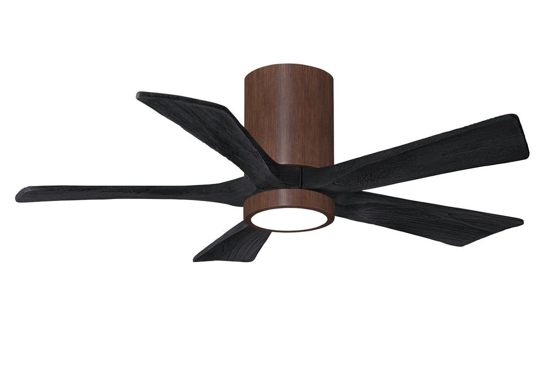 Matthews Fan Company Irene IR5HLK-WN-BK-42 Ceiling Fan - Walnut Tone, Matte Black/