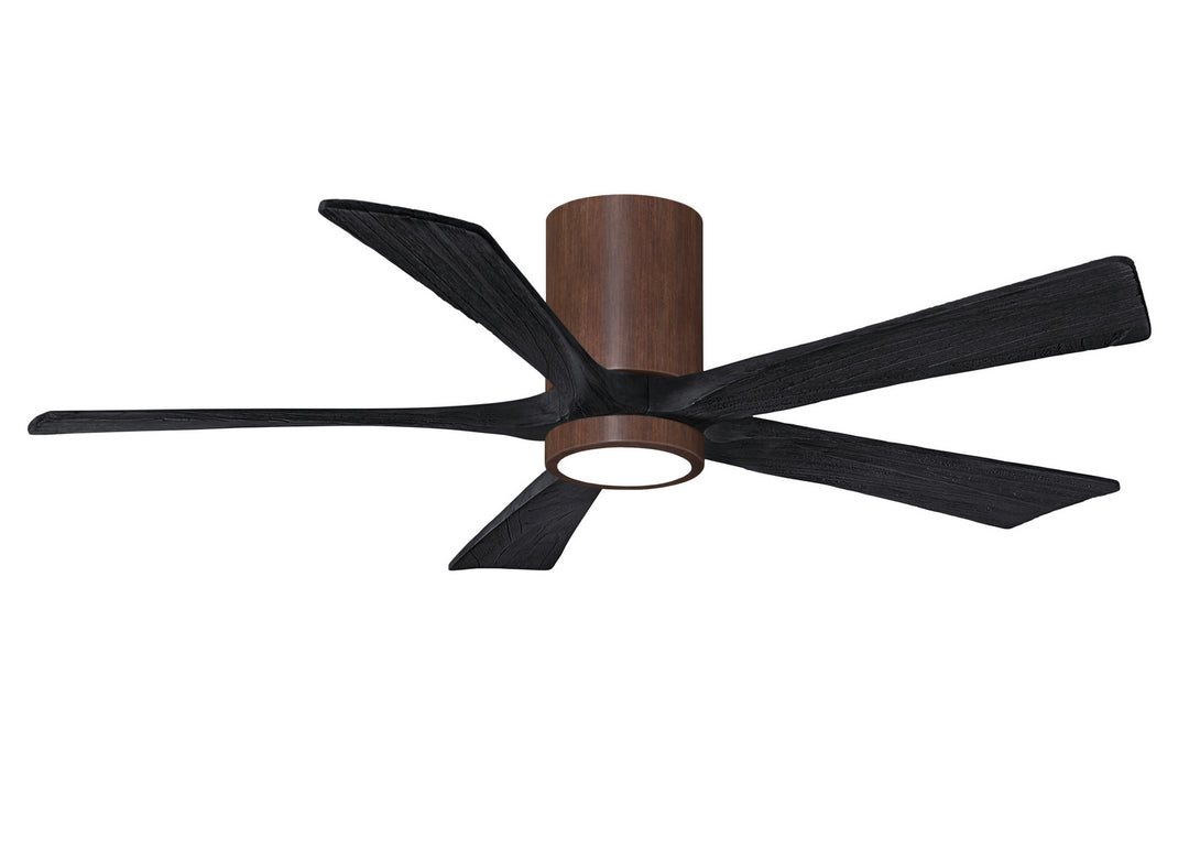 Matthews Fan Company Irene IR5HLK-WN-BK-52 Ceiling Fan - Walnut Tone, Matte Black/