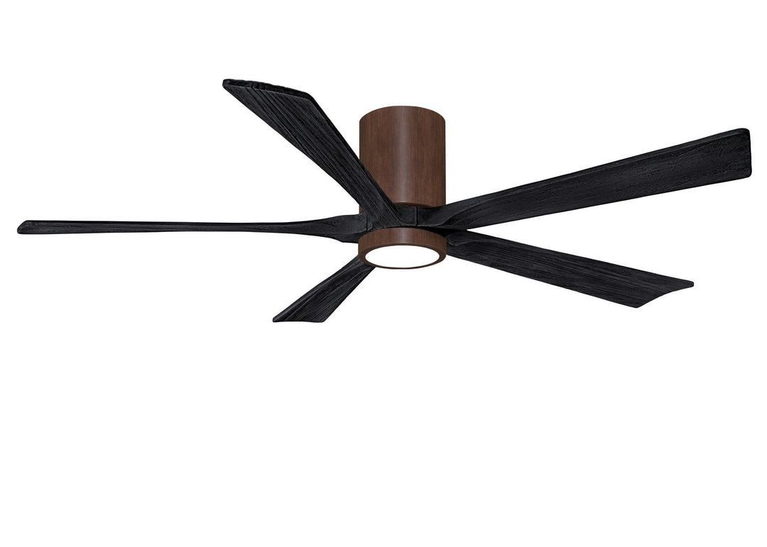 Matthews Fan Company Irene IR5HLK-WN-BK-60 Ceiling Fan - Walnut Tone, Matte Black/