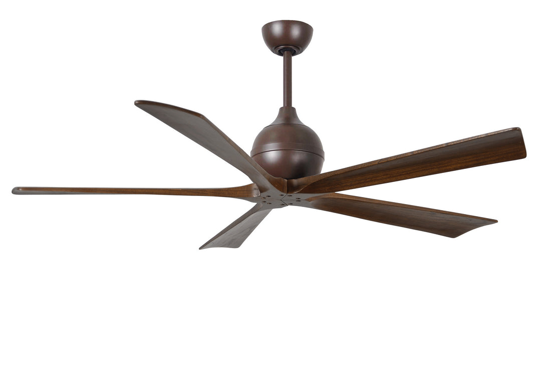 Matthews Fan Company Irene IR5-TB-WA-60 Ceiling Fan 60 - Textured Bronze, Walnut Tone/