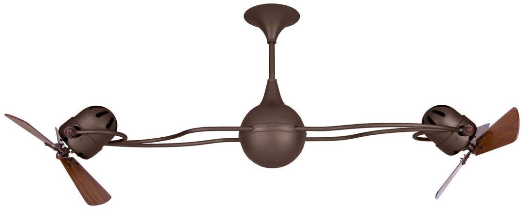 Matthews Fan Company Italo Ventania IV-BZZT-WD Ceiling Fan 16 - Bronzette, Mahogany/