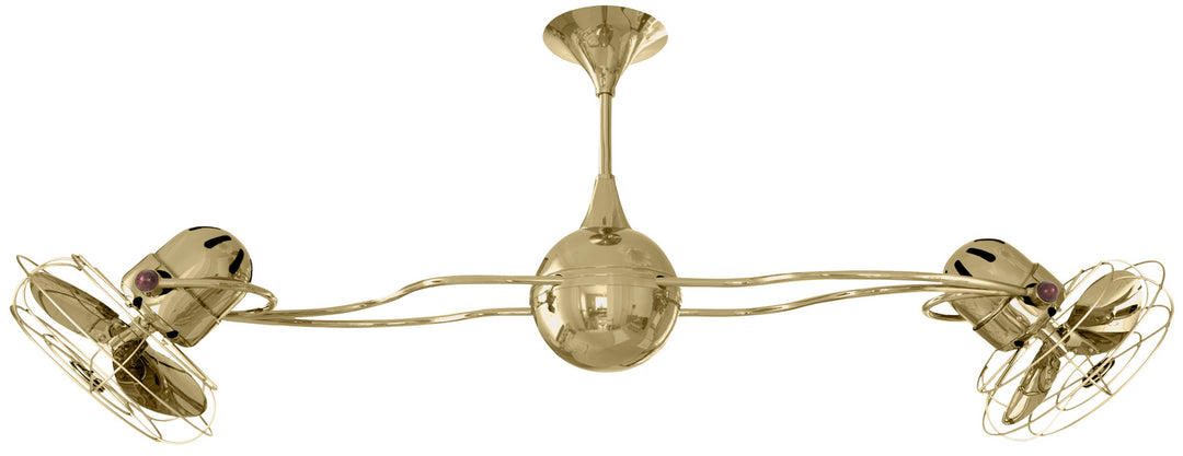 Matthews Fan Company Italo Ventania IV-PB-MTL Ceiling Fan 13 - Polished Brass, Polished Brass/