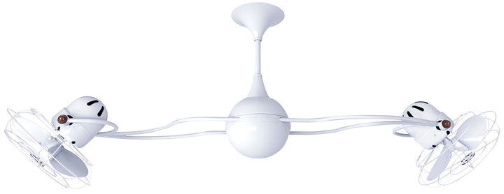 Matthews Fan Company Italo Ventania IV-WH-MTL Ceiling Fan 13 - Gloss White, White/