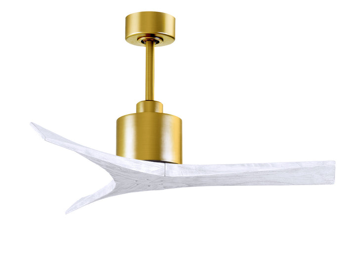 Matthews Fan Company Mollywood MW-BRBR-MWH-42 Ceiling Fan - Brushed Brass, Matte White/