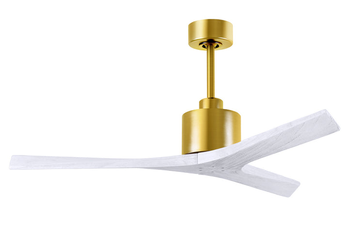 Matthews Fan Company Mollywood MW-BRBR-MWH-52 Ceiling Fan - Brushed Brass, Matte White/