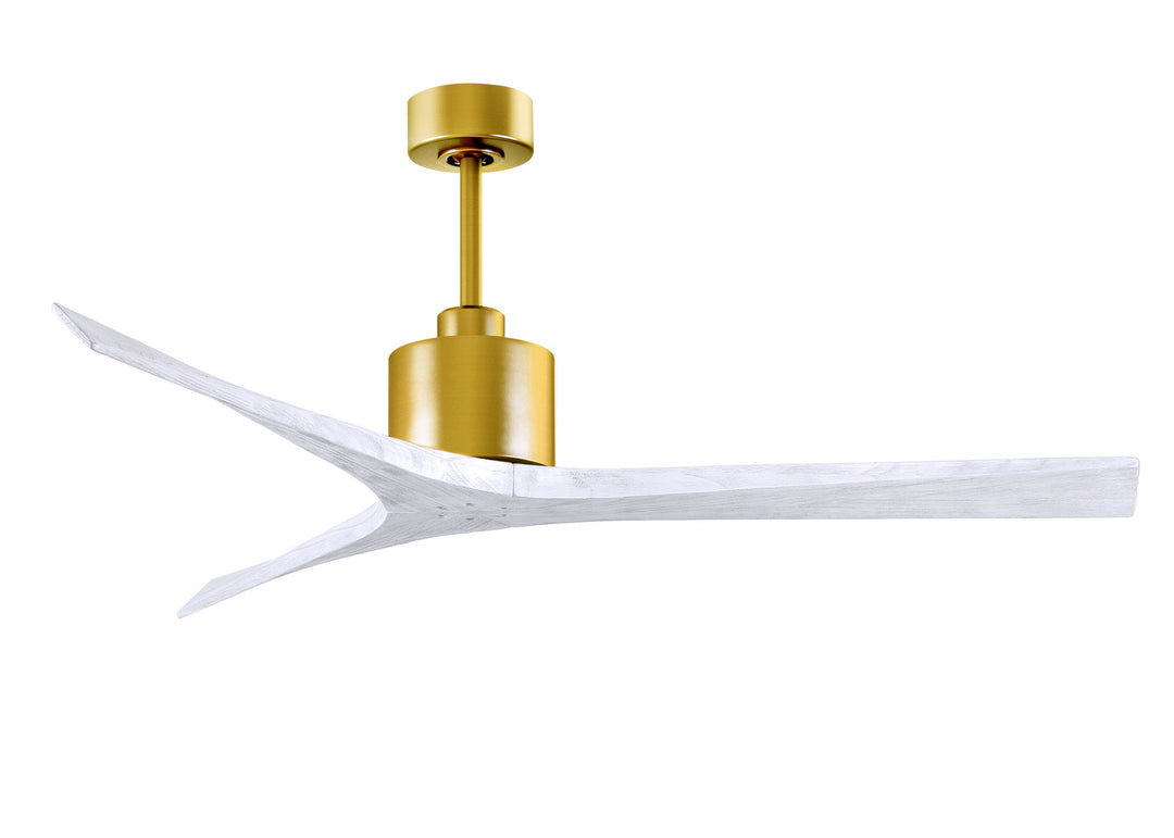 Matthews Fan Company Mollywood MW-BRBR-MWH-60 Ceiling Fan - Brushed Brass, Matte White/