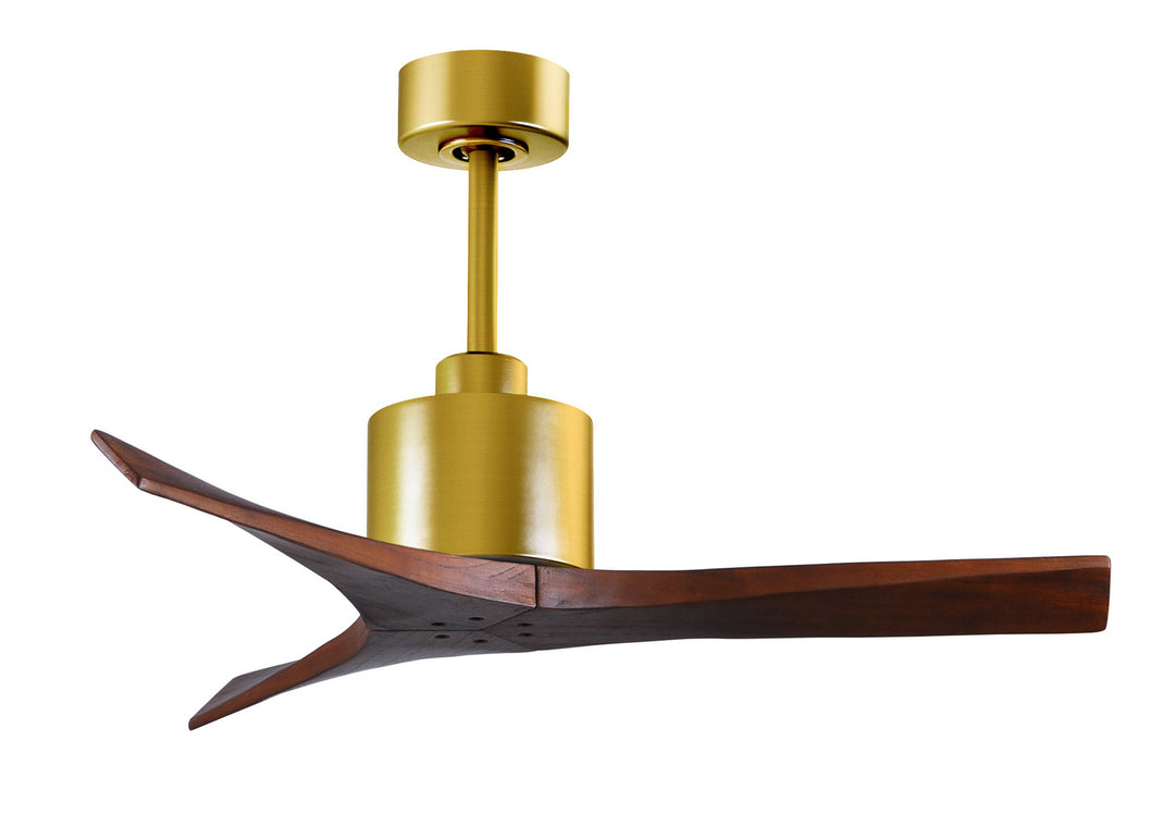 Matthews Fan Company Mollywood MW-BRBR-WA-42 Ceiling Fan - Brushed Brass, Walnut/