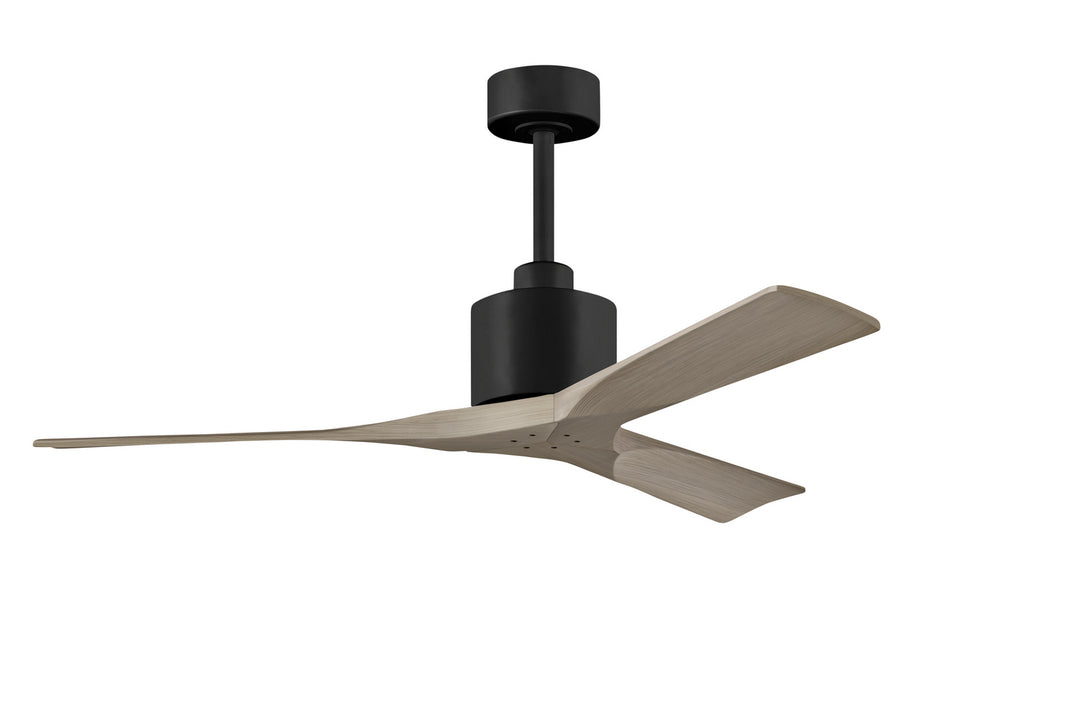 Matthews Fan Company Nan NK-BK-GA-52 Ceiling Fan - Matte Black, Gray Ash/