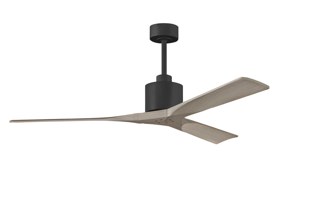 Matthews Fan Company Nan NK-BK-GA-60 Ceiling Fan - Matte Black, Gray Ash/