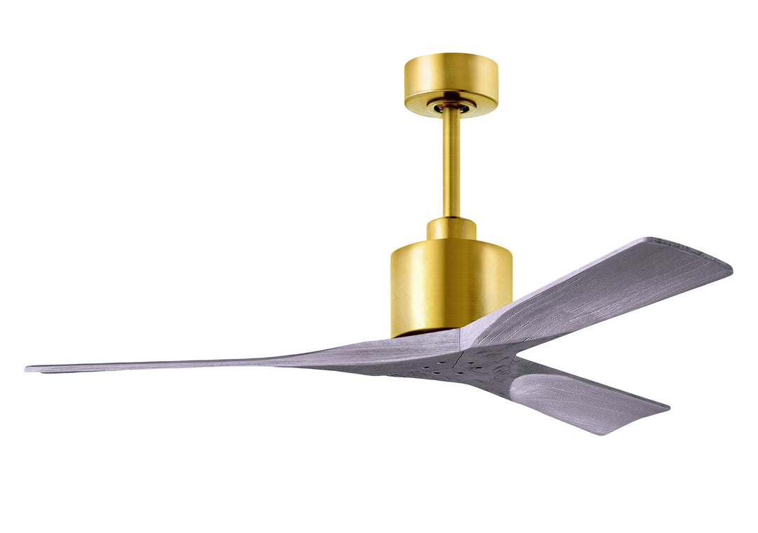 Matthews Fan Company Nan NK-BRBR-BW-52 Ceiling Fan - Brushed Brass, Barnwood Tone/