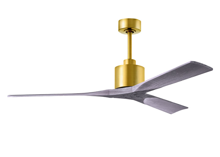 Matthews Fan Company Nan NK-BRBR-BW-60 Ceiling Fan - Brushed Brass, Barnwood Tone/