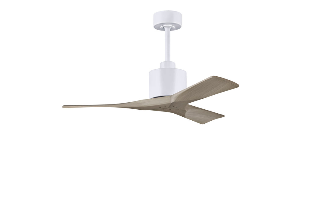 Matthews Fan Company Nan NK-MWH-GA-42 Ceiling Fan - Matte White, Gray Ash/