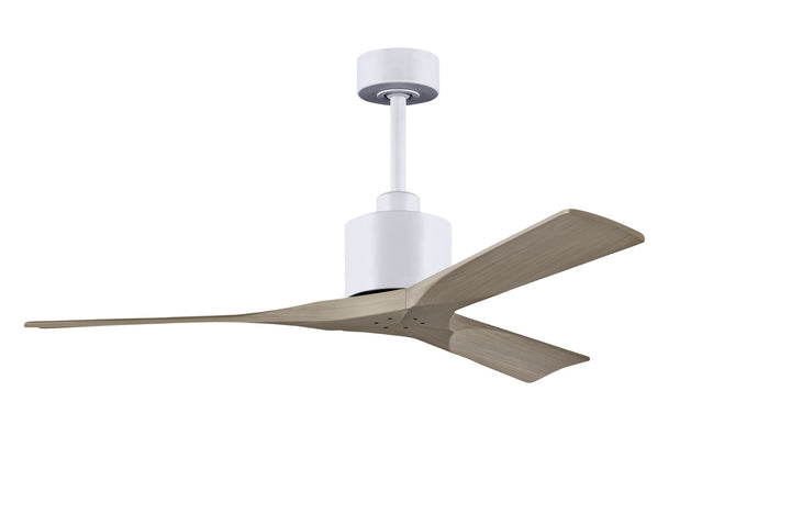 Matthews Fan Company Nan NK-MWH-GA-52 Ceiling Fan - Matte White, Gray Ash/