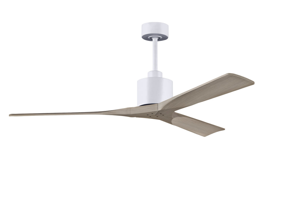 Matthews Fan Company Nan NK-MWH-GA-60 Ceiling Fan - Matte White, Gray Ash/