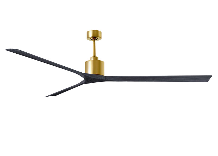 Matthews Fan Company Nan XL NKXL-BRBR-BK-90 Ceiling Fan - Brushed Brass, Matte Black/