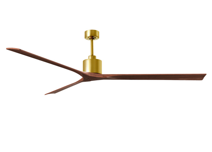 Matthews Fan Company Nan XL NKXL-BRBR-WA-90 Ceiling Fan - Brushed Brass, Walnut/