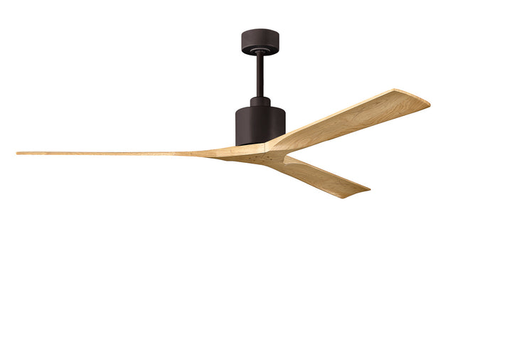 Matthews Fan Company Nan XL NKXL-TB-LM-72 Ceiling Fan - Textured Bronze, Light Maple Tone/