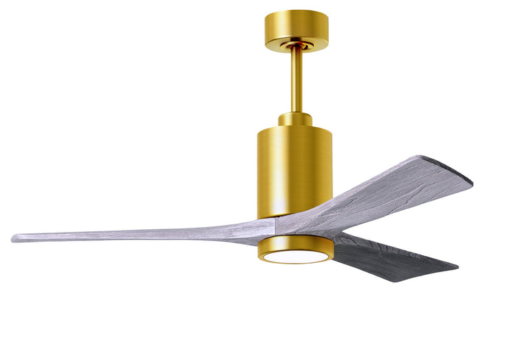 Matthews Fan Company Patricia PA3-BRBR-BW-52 Ceiling Fan - Brushed Brass, Barnwood Tone/