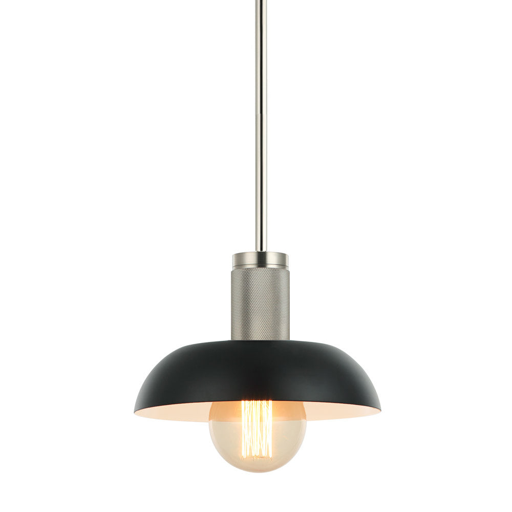Maxilite Aurora MX 263R40-07 Pendant Light - Satin Nickel/Black