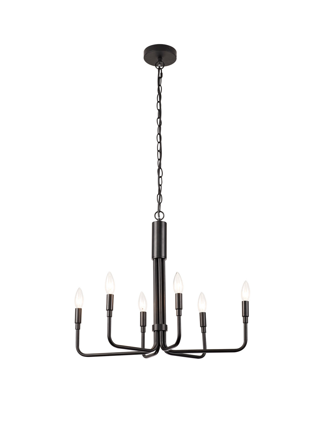 Luce Lumen LL1880-08 Chandelier Light - Black