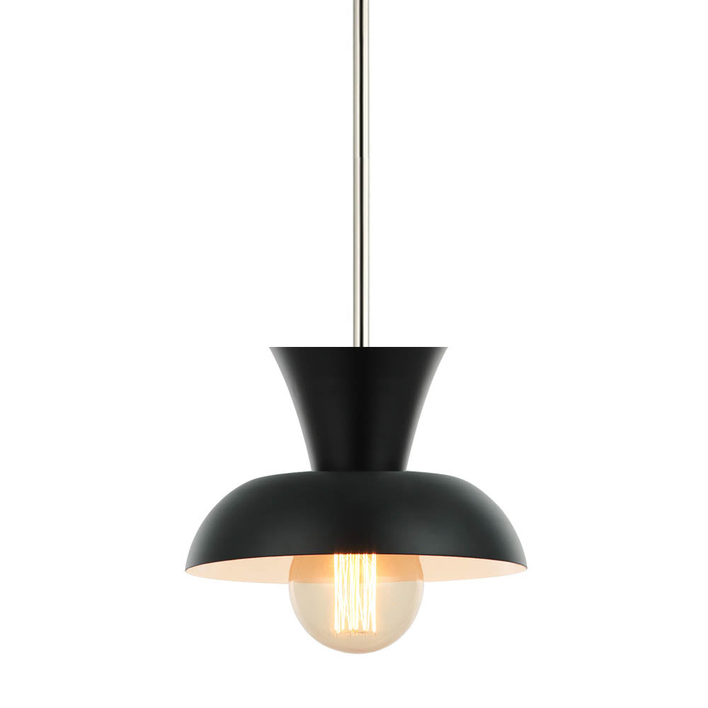 Maxilite Aurora MX 264R40-07 Pendant Light - Satin Nickel/Black