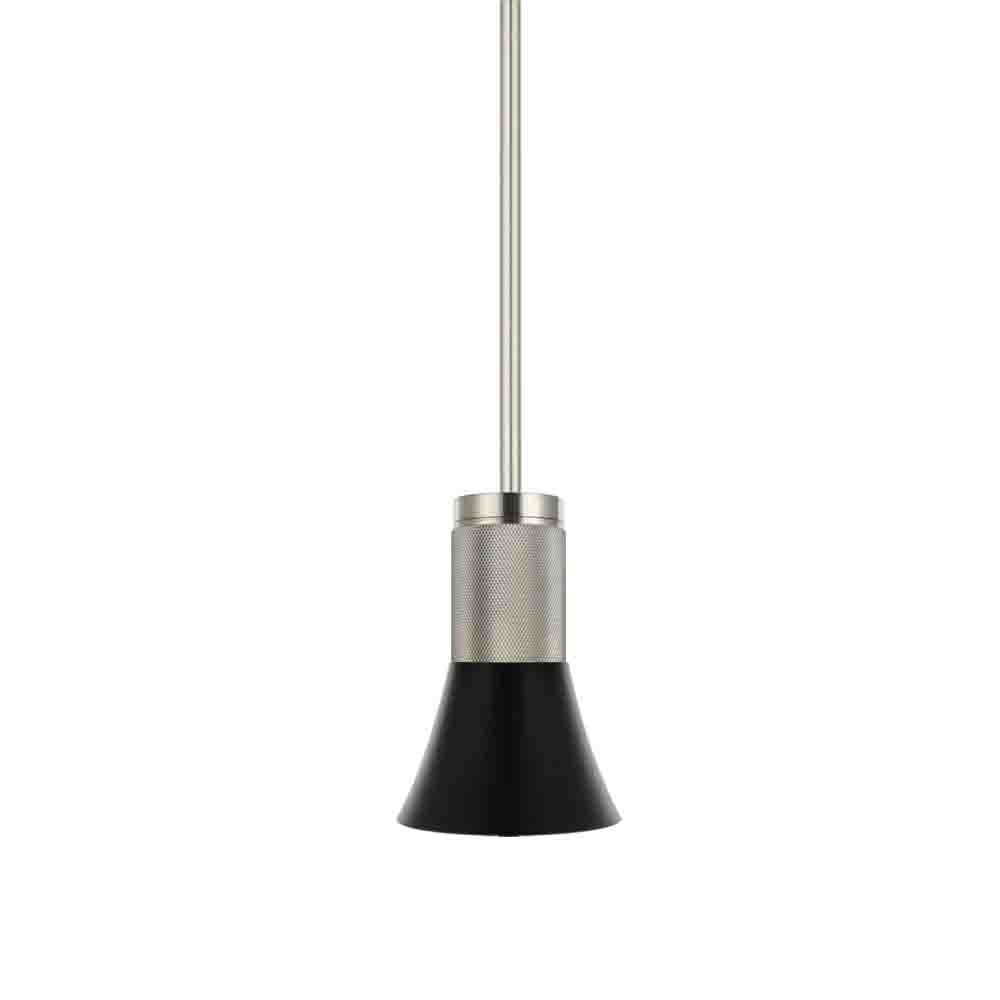 Maxilite Axel MX 268R40-07 Pendant Light - Satin Nickel/Black