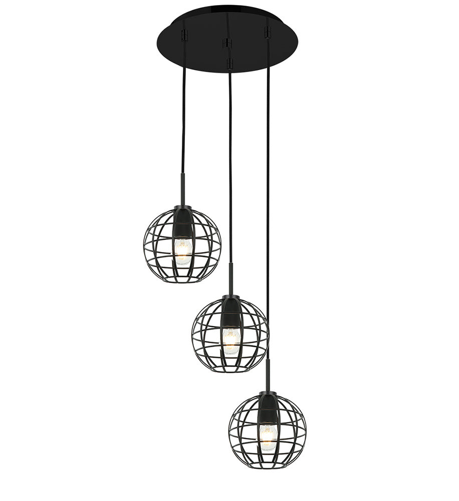 Maxilite Corsica MX 292C3A3 Pendant Light - Black