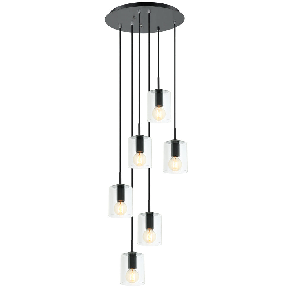 Maxilite Tambour MX 298C6A3-01 Pendant Light - Black