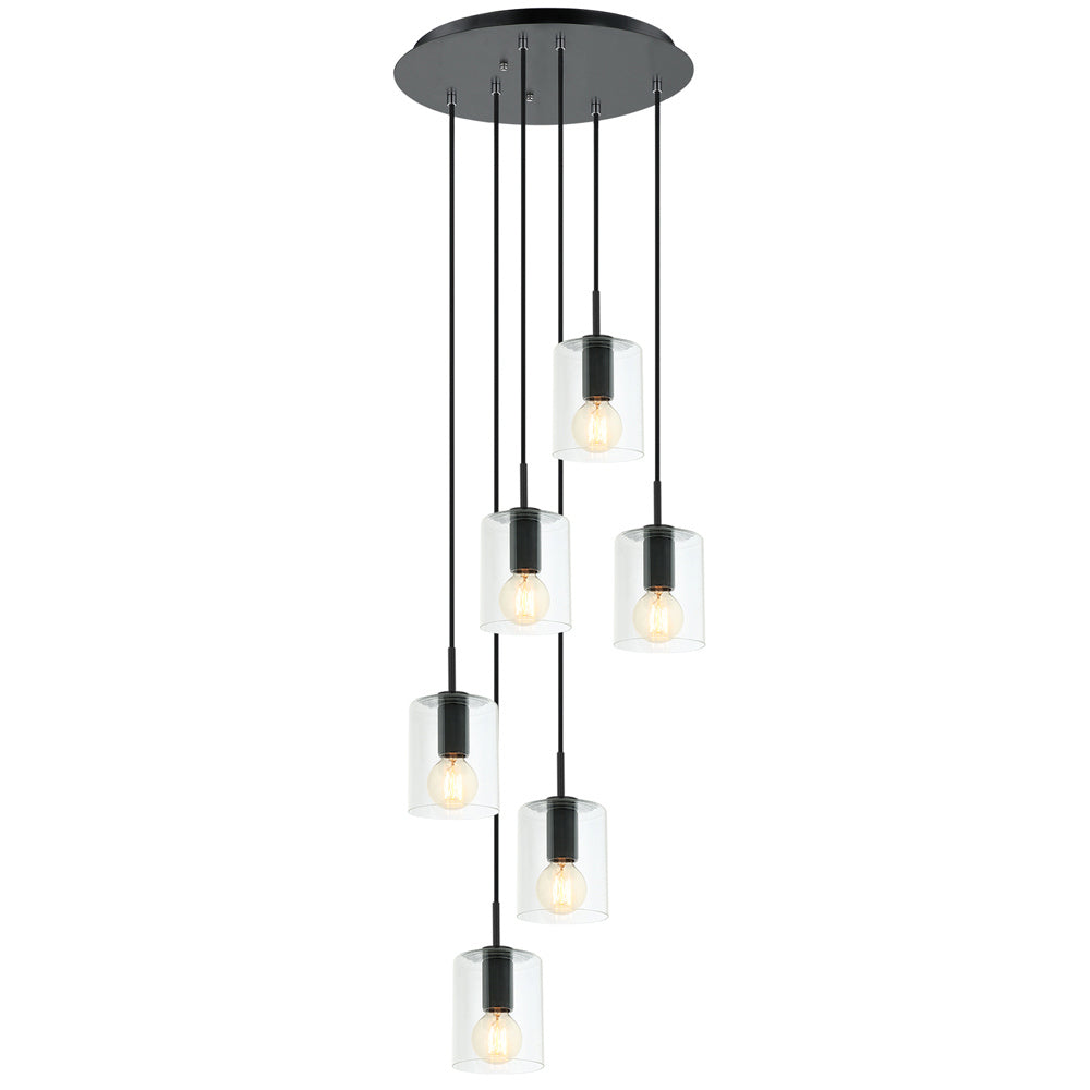 Maxilite Tambour MX 298C6A3-07 Pendant Light - Black